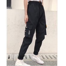 Load image into Gallery viewer, Grandes poches pantalons Cargo femmes taille haute pantalon de Streetwear en vrac Baggy pantalon tactique hip hop pantalons de joggers de haute qualité