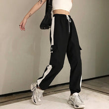 Load image into Gallery viewer, Grandes poches pantalons Cargo femmes taille haute pantalon de Streetwear en vrac Baggy pantalon tactique hip hop pantalons de joggers de haute qualité