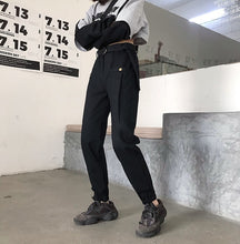 Load image into Gallery viewer, Grandes poches pantalons Cargo femmes taille haute pantalon de Streetwear en vrac Baggy pantalon tactique hip hop pantalons de joggers de haute qualité