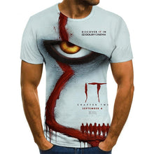 Load image into Gallery viewer, 2019 new men t shirt Sketch the clown 3D Printed T Shirt Men Joker Face Casual O-neck Male tshirt Clown Short Sleeved joke tops