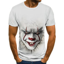 Load image into Gallery viewer, 2019 new men t shirt Sketch the clown 3D Printed T Shirt Men Joker Face Casual O-neck Male tshirt Clown Short Sleeved joke tops