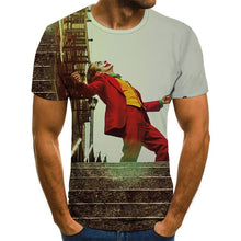 Load image into Gallery viewer, 2019 new men t shirt Sketch the clown 3D Printed T Shirt Men Joker Face Casual O-neck Male tshirt Clown Short Sleeved joke tops