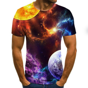 2020 Summer Starry sky T-shirts 3d